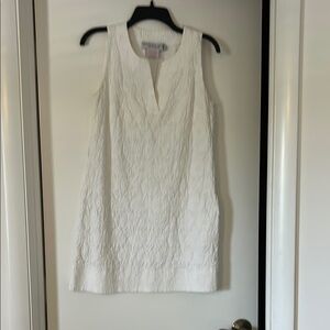 Gretchen Scott Designs White Sheath Mini Dress V-Neck